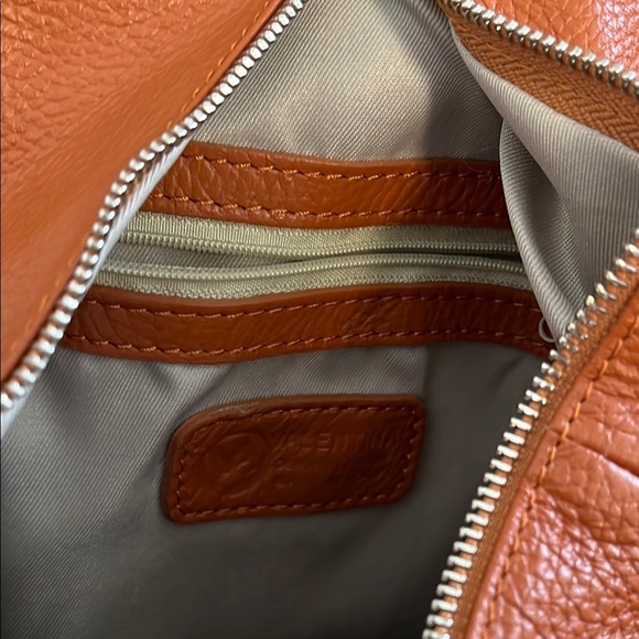 HOSTPICK 🧡 Valentina NWOT Cognac Italian Leather Backpack Crossbody Bag - Picture 10 of 15